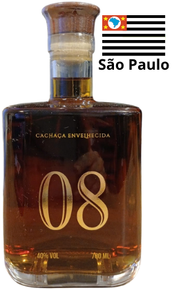 Cachaça 08 Carvalho Americano (Família Carra) 700ml 40% Vol.